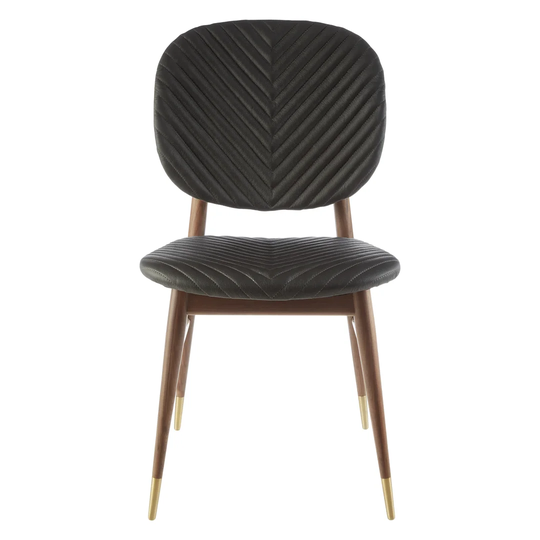 Jaron Genuine Leather Upholstered Dining Chair