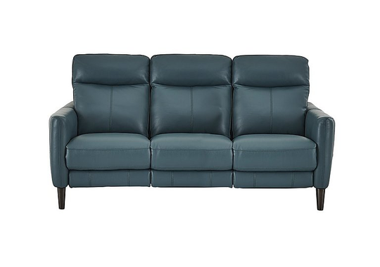Compact Collection Petit 3 Seater Leather Sofa - Green- World of Leather
