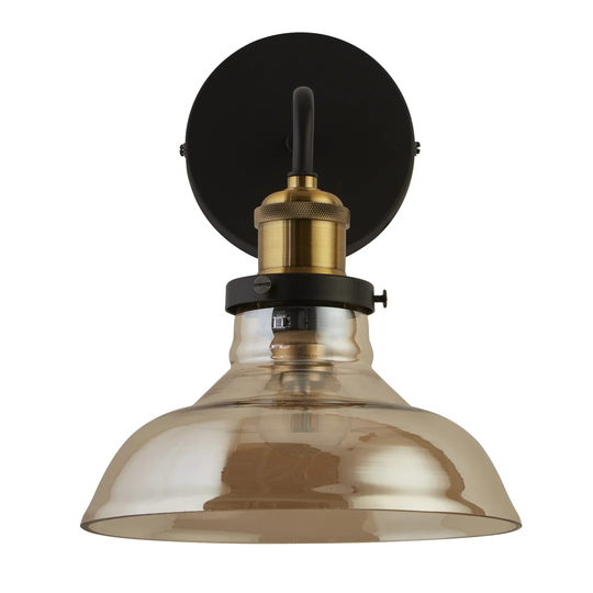Egerton 1 - Light Dimmable Glazed Armed Sconce