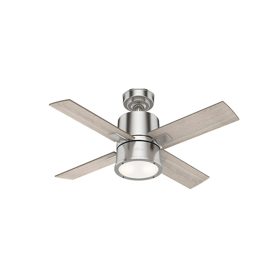 107Cm 4 - Blade Ceiling Fan with Remote Control and Light Kit Included