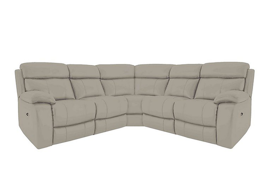 Moreno SD Leather Manual Recliner Corner Sofa - Grey