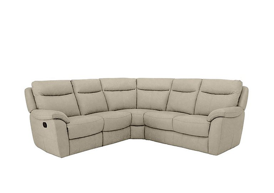 Snug Fabric Power Recliner Corner Sofa - Cream