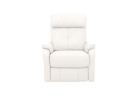 Rowan Leather Swivel Rocker Recliner Armchair - White- World of Leather