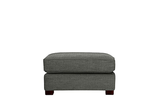 Elora Large Fabric Storage Footstool - Grey