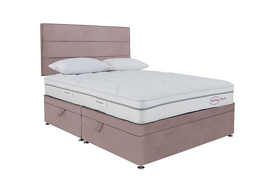 Sleepeezee - Memory Touch Ortho Side-lift Ottoman Divan Set - Super King - Pink