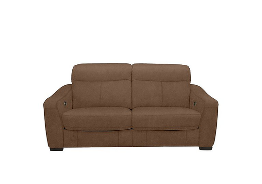Cressida 2 Seater Fabric Recliner Sofa - Brown