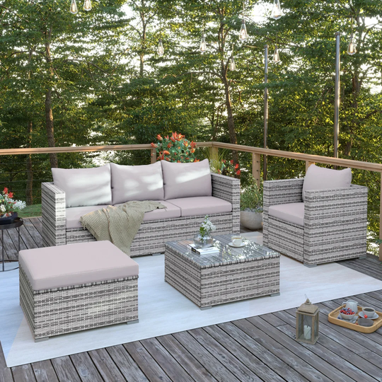 Darlise 5 Seater Rattan Sofa Set