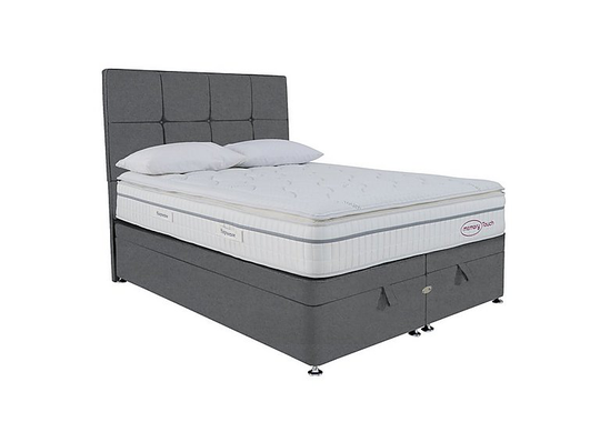 Sleepeezee - Memory Touch 2800 End-lift Ottoman Divan Set - Double - Grey
