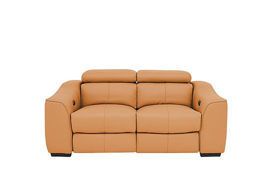 Elixir 2 Seater Leather Sofa - Yellow- World of Leather