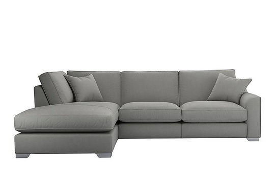 The Lounge Co. - Isobel Fabric Corner Sofa with Chaise End - Grey
