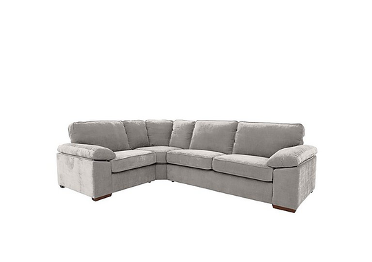 Home Small Fabric Corner Sofa - Silver