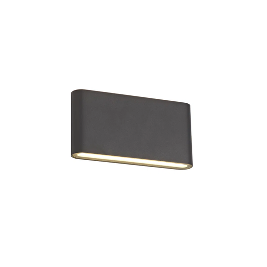 Shape Up & Downward Lighting Small Wall Light 2X3w LED 3000K, 350Lm, Anthracite, IP54, 3Yrs Warranty