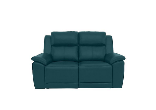 Utah 2 Seater Leather Sofa - Teal