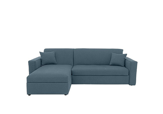 Versatile 2 Seater Fabric Chaise Sofa Bed with Storage with Box Arms