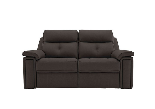 G Plan - Hannington 2 Seater Leather Manual Recliner Sofa - Black