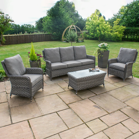 Blaisdell High Back 3 Seat Rattan Sofa Set