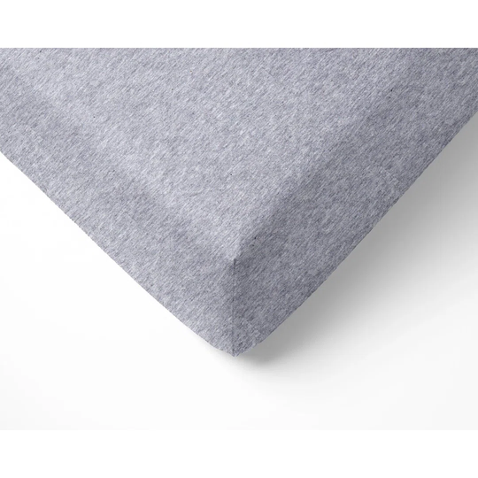 NightComfort 100% Jersey Cotton Knitted Light Grey Cot Bed Fitted Sheet Mattress Cover