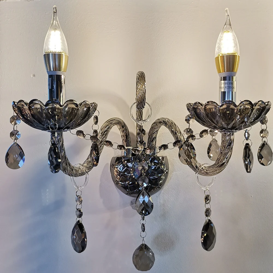 Mayfair 2 - Light Dimmable Smoky Candle Wall Light