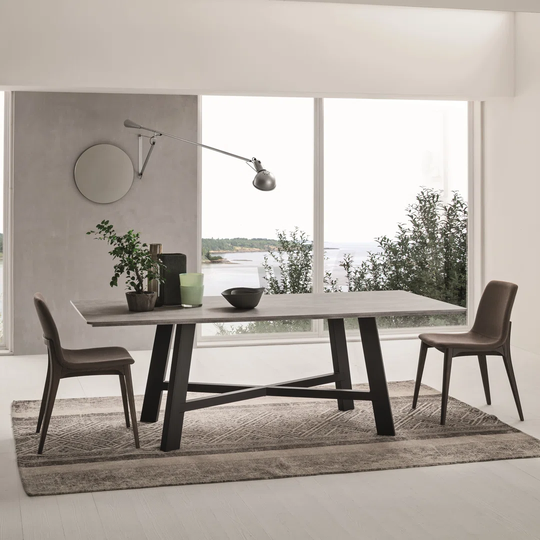 Allete 220cm Iron Trestle Dining Table