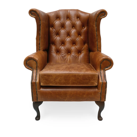 Picabo Leather Wingback Chair