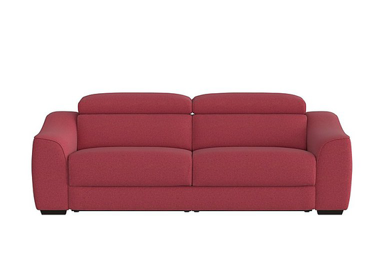Elixir 3 Seater Fabric Sofa Bed - Red- World of Leather