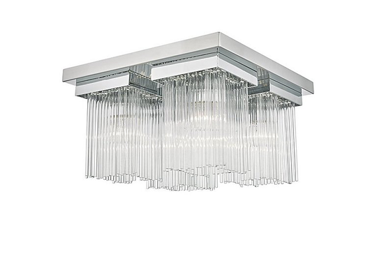 Perla 4 Light Flush Ceiling Light - Clear