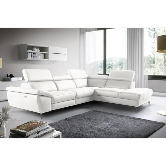 La Crosse Genuine Leather Electric Reclining Corner Sofa