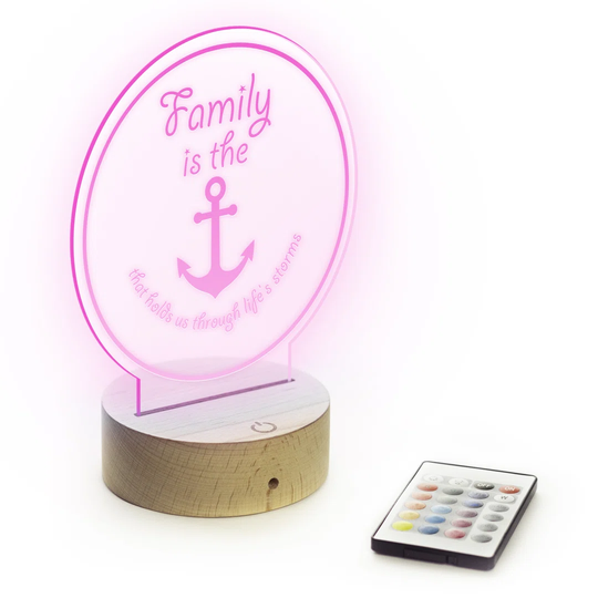 LED Colour Changing Bar Light: Family Is The Anchor...Design