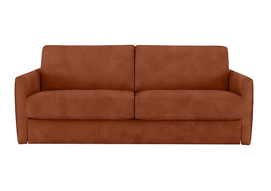 Nicoletti - Alcova 3 Seater Fabric Sofa with Slim Arms - Brown