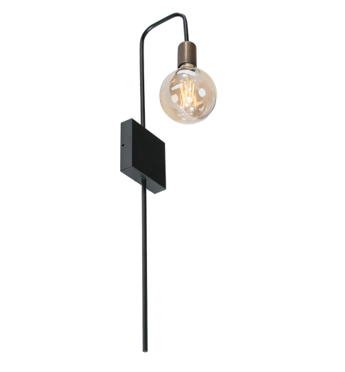 Hodnett 1 - Light Black Armed Sconce