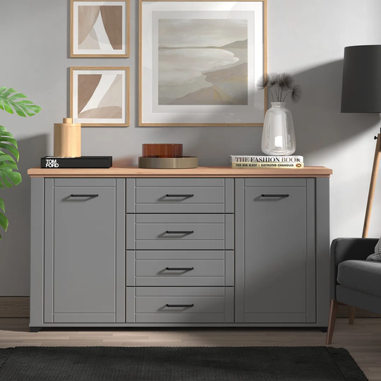 Hamby 161 Cm Wide 4 Drawer Sideboard