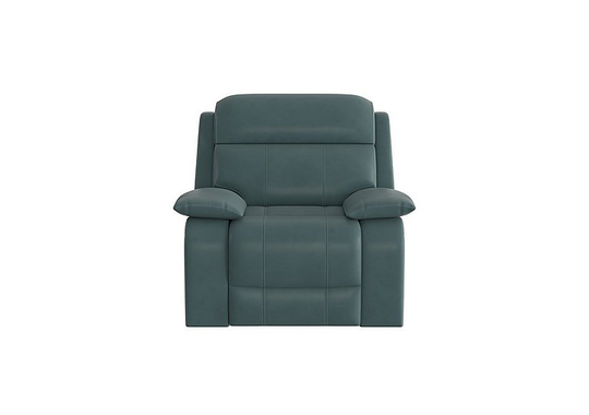 Moreno Leather Power Recliner Armchair - Green- World of Leather