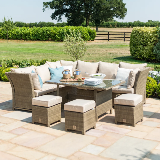 Fairlawn Rattan Corner Dining Set - with Rising Table - Tuscany