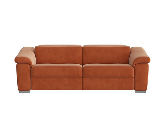 Nicoletti - Galileo 3 Seater Fabric Power Recliner Sofa - Orange