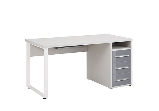 Techno Single Pedestal Desk - Grey