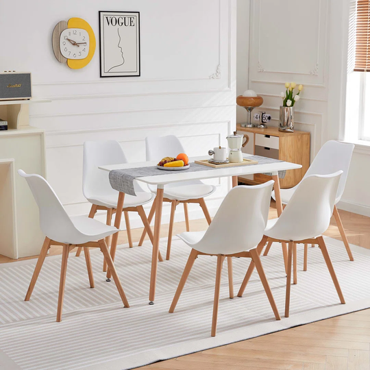 Dining Chairs Set Of 6, White