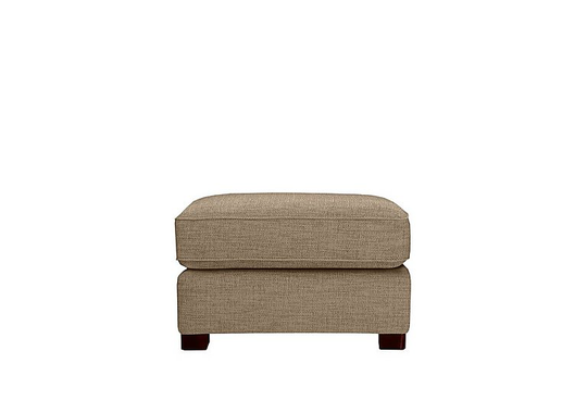 Elora Small Fabric Storage Footstool - Brown