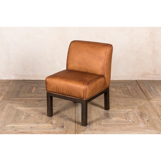Fulda Genuine Leather Upholstered Dining Chair
