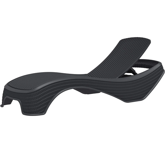 Maldives Outdoor High-End Pu Rattan Adjustable Sun Lounger Fully Assembled