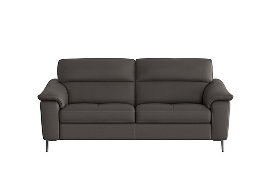 Nicoletti - Maldini 3 Seater Leather Sofa - Grey