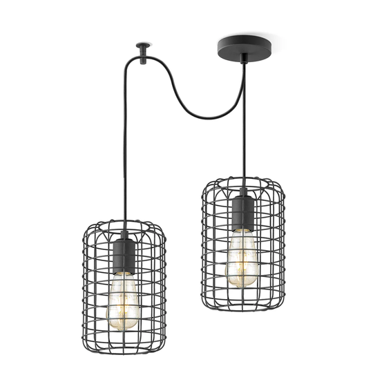Shepard 2 - Light Geometric Cylinder Pendant