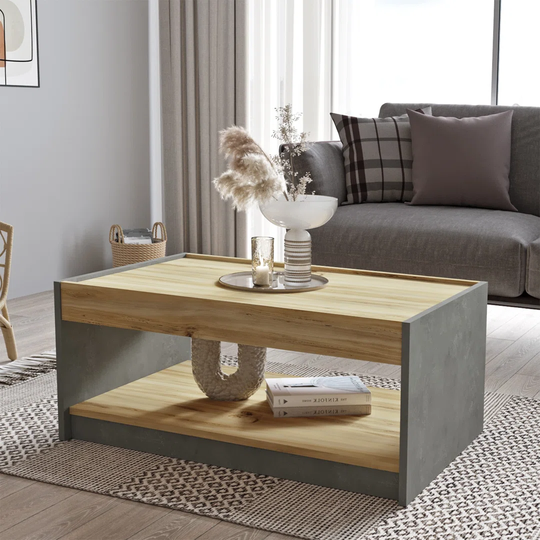 Floor Shelf Coffee Table with Storage