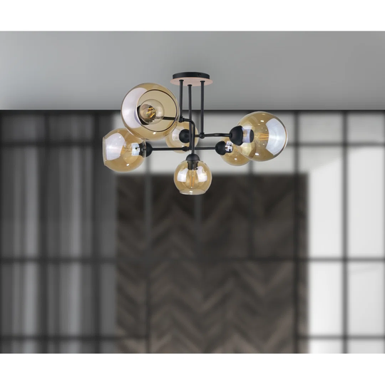 6-Light 55cm Semi Flush Mount