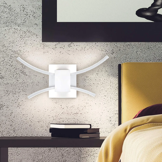 Ivy Bronx LED Wall Light Indoor Wall Lamp Up Down Light White 11W 4000K Neutral Light Bedroom Wall Lighting Living Room Wall Light Wall Spotlight Stai