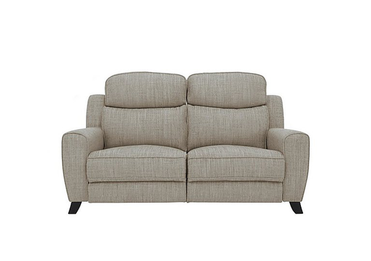 Comfort Story - Title 2 Seater Fabric Recliner Sofa with Power Headrests - Beige