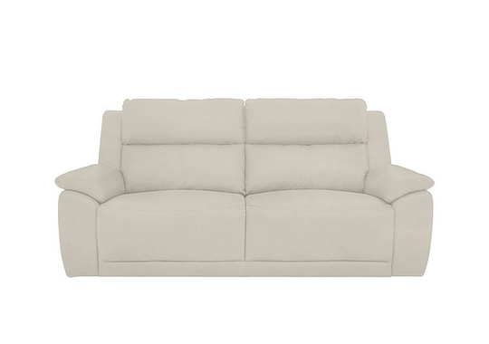 Utah 3 Seater Fabric Sofa - White