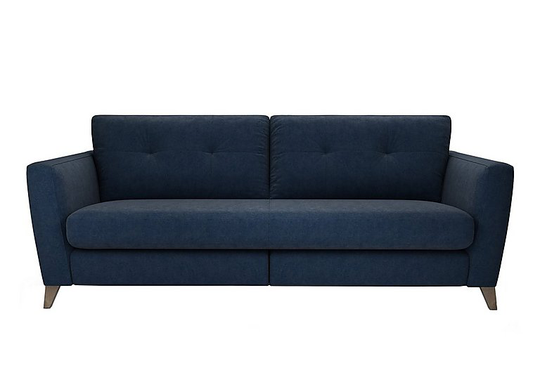 The Lounge Co. - Hermione 4 Seater Fabric Sofa - Blue