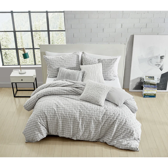 Refresh 100% Cotton Duvet Cover Grey