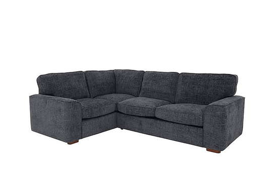 Emilia Small Fabric Corner Sofa - Blue