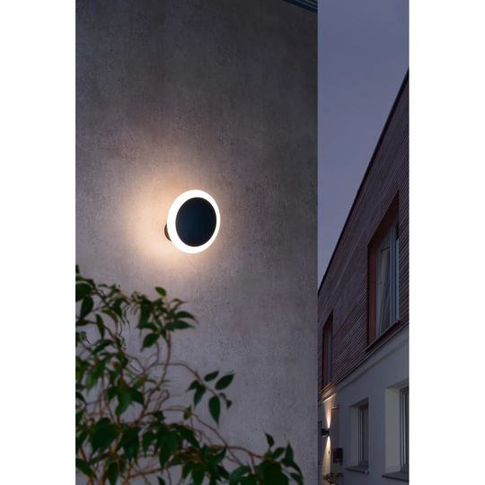 Bermuda 1 - Light LED Dark Grey Armed Sconce
